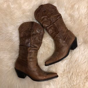 SteveMaden Leather CowBoy Boots